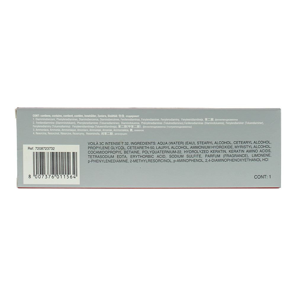 Intercosmo Voilà 3C Intense 7.32 Medium Beige Blonde Hair Colour 60ml - Ingredients