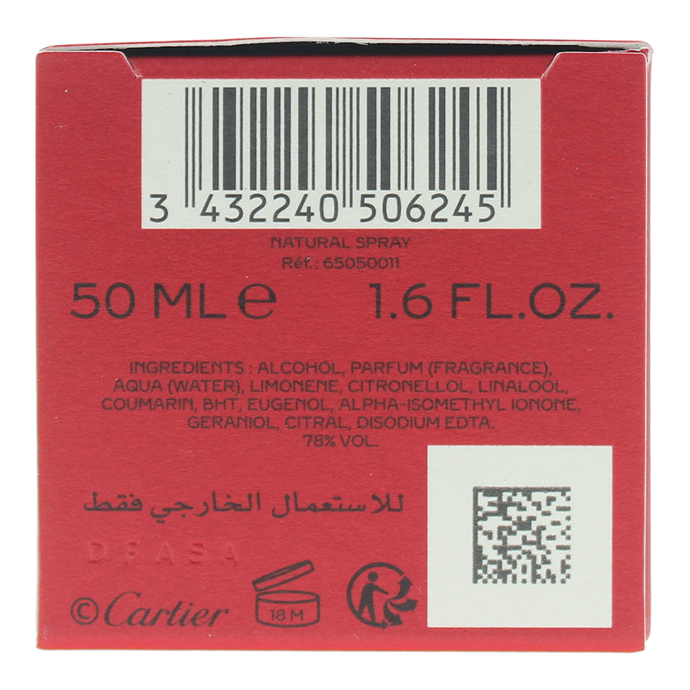 Cartier Pasha De Cartier Édition Noire Eau de Toilette 50ml