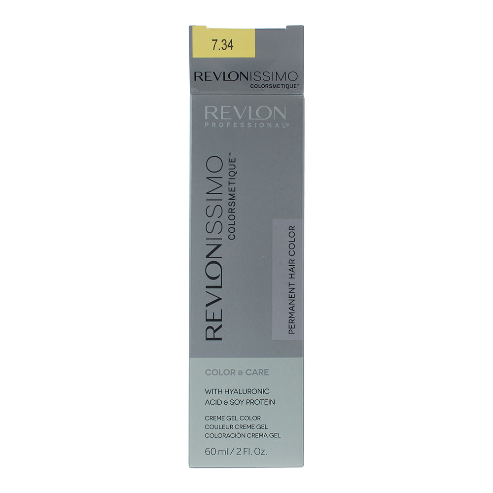 Revlon Revlonissimo Colorsmetique 7.34 Medium Coppery Gold Blonde Hair Colour 60 - Box