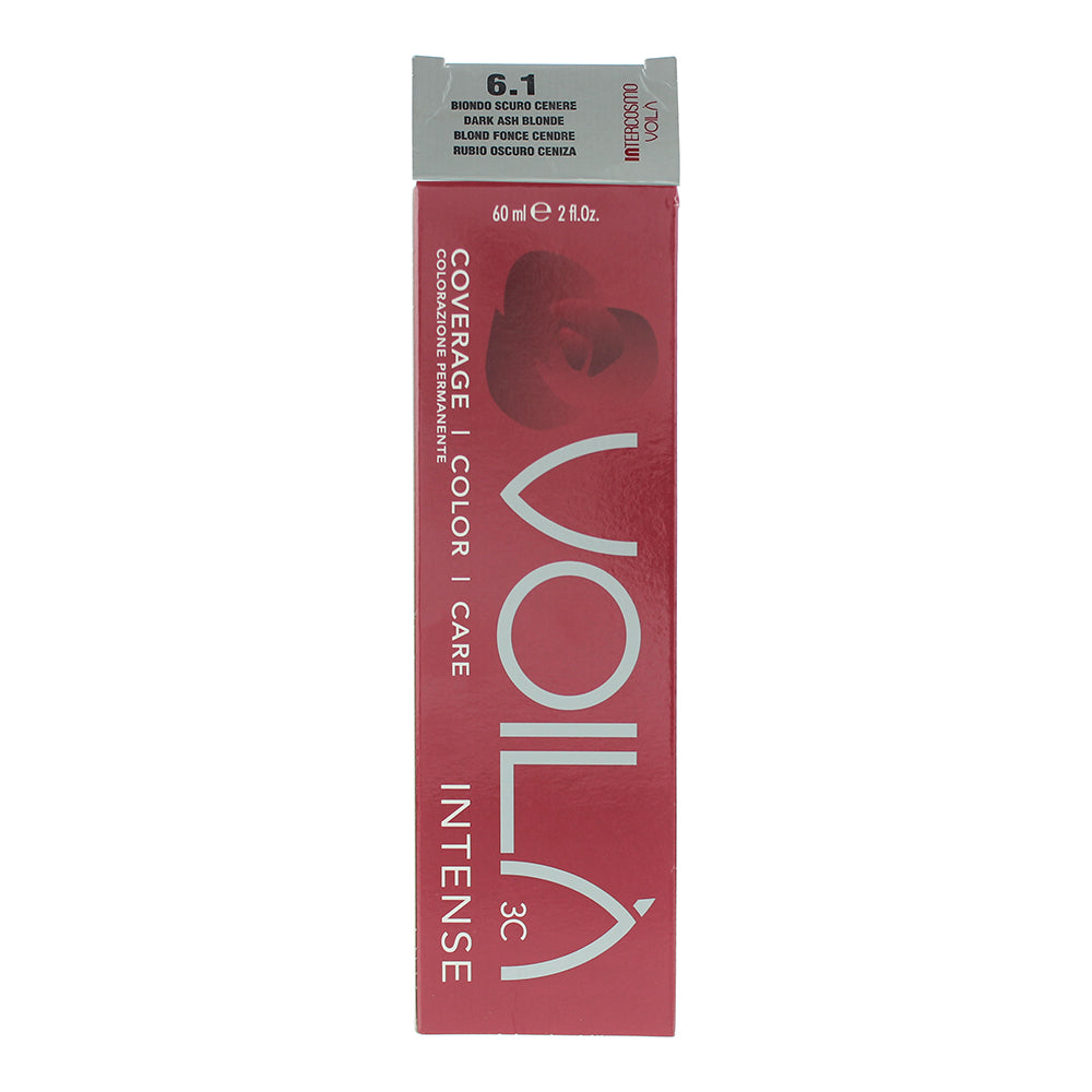 Intercosmo Voilà 3C Intense 6.1 Dark Ash Blonde Hair Colour 60ml - Box