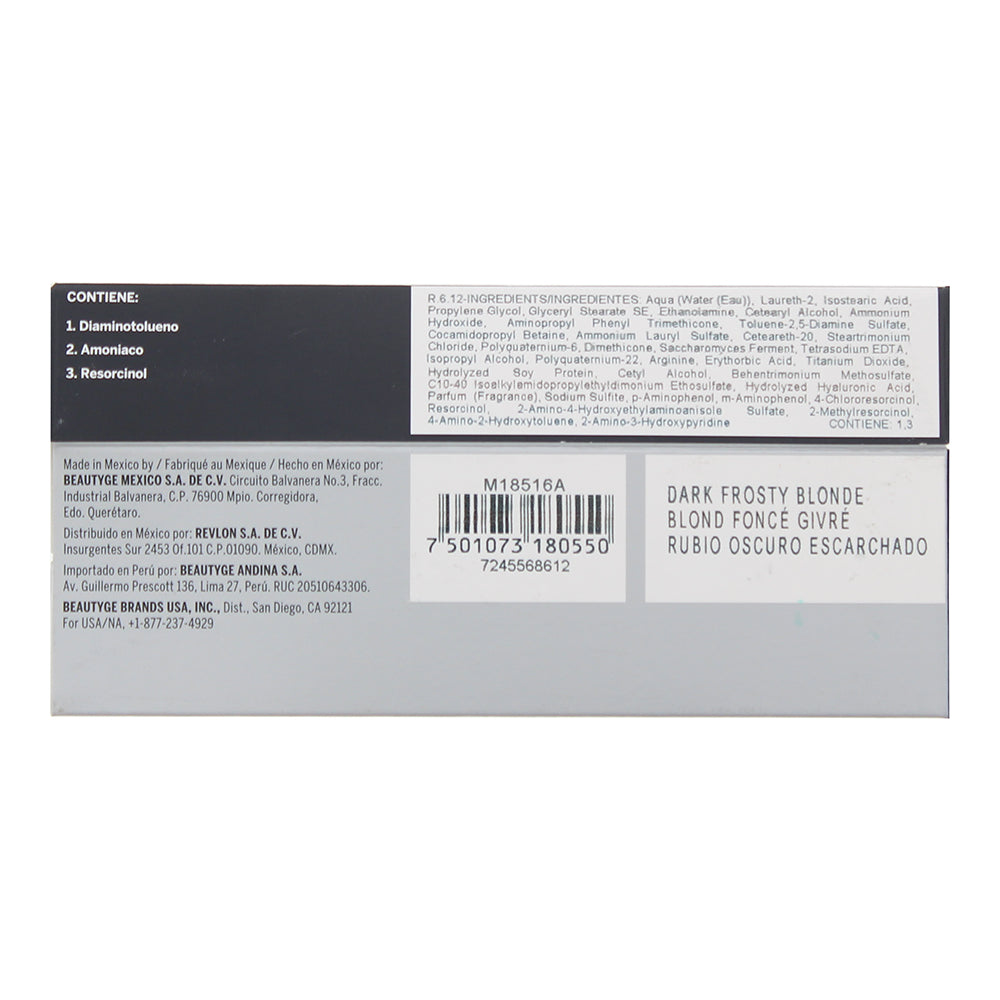 Revlon Revlonissimo Colorsmetique 6.12 Dark Frosty Blonde Hair Colour 60ml - Ingredients