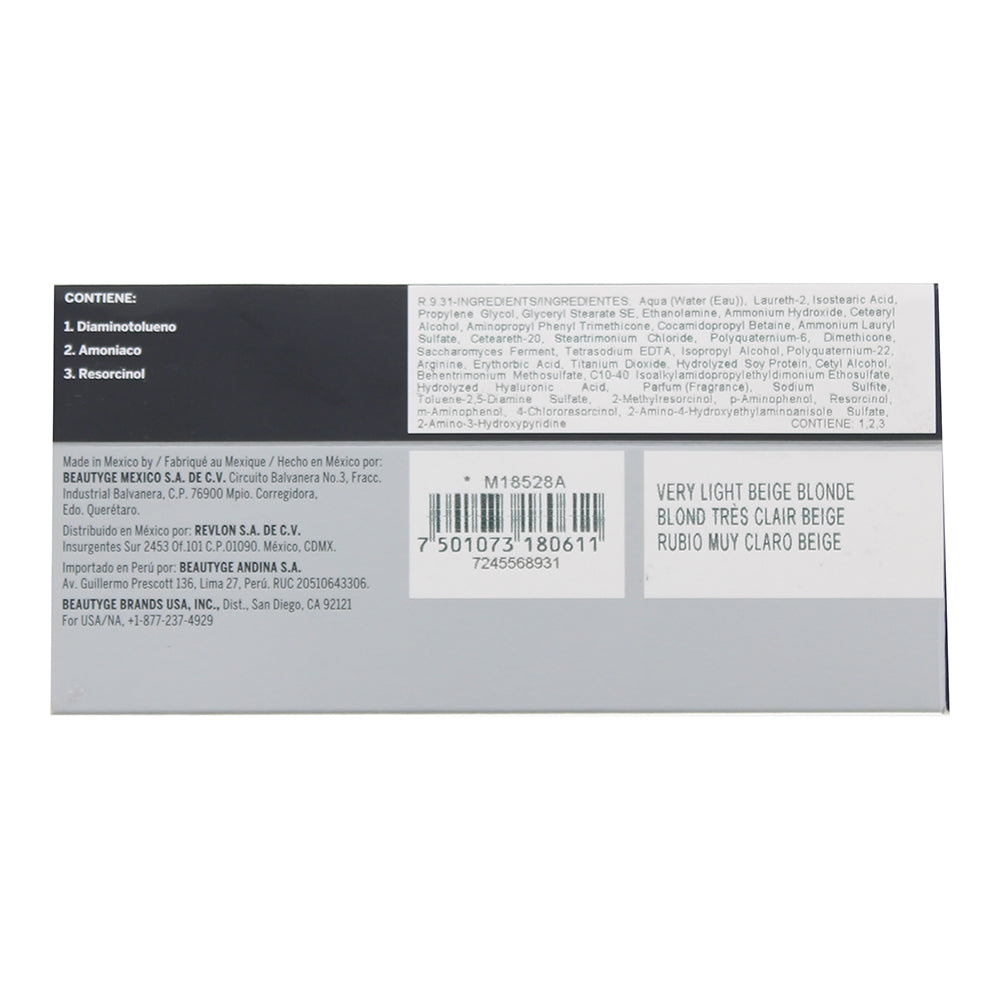 Revlon Revlonissimo Colorsmetique 9.31 Very Light Beige Blonde Hair Colour 60ml - Ingredients