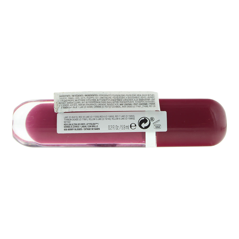 Revlon Ultra Hd Vinyl Lip Polish 935 Berry Blissed Liquid Lipstick 5.9ml