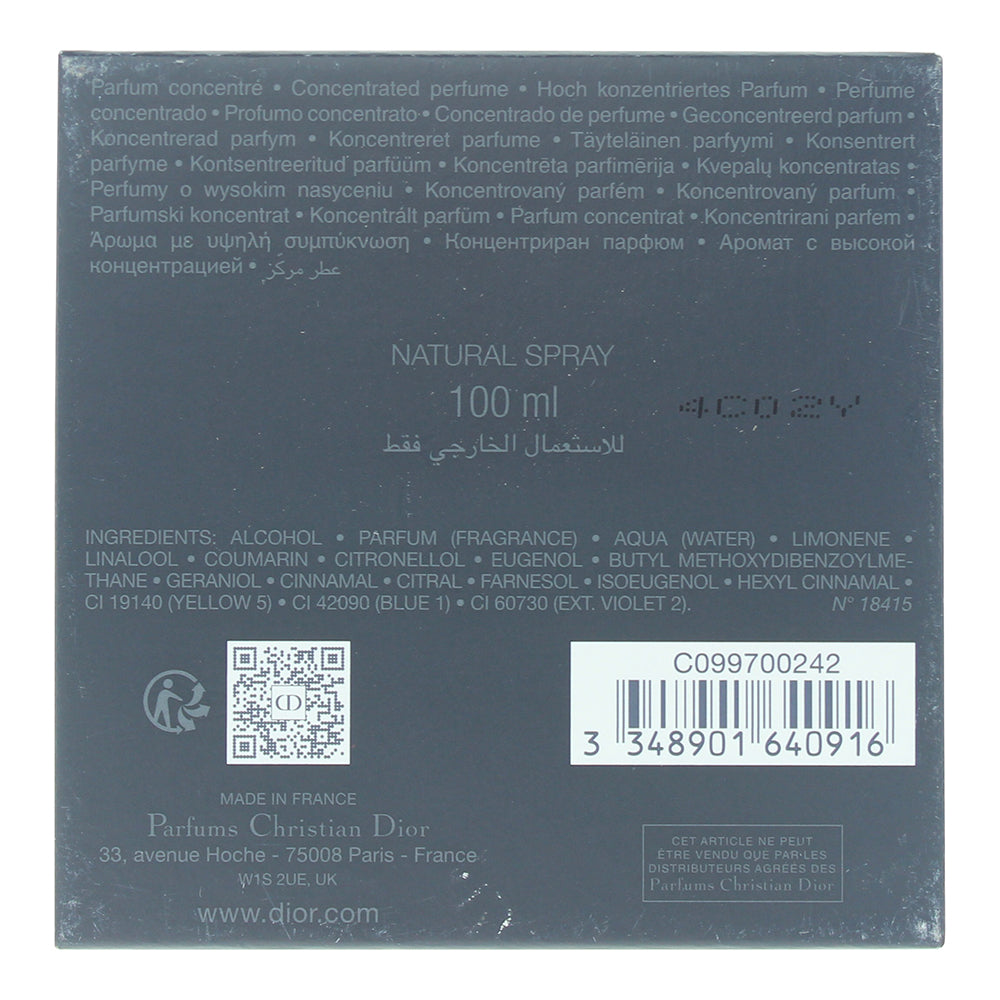 Dior Sauvage Elixir 100ml - Ingredients