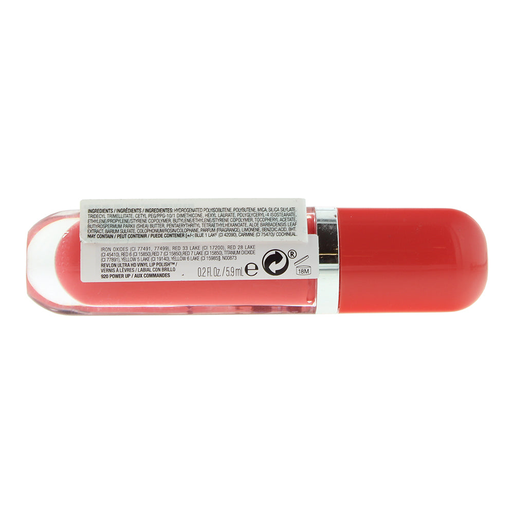 Revlon Ultra Hd Vinyl Lip Polish 920 Power Up Liquid Lipstick 5.9ml - Ingredients
