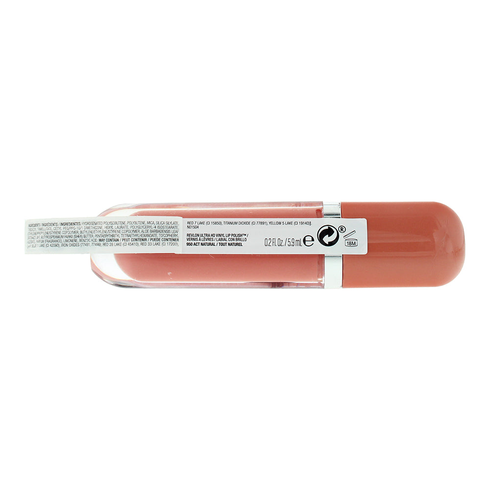 Revlon Ultra Hd Vinyl Lip Polish 950 Act Natural Liquid Lipstick 5.9ml