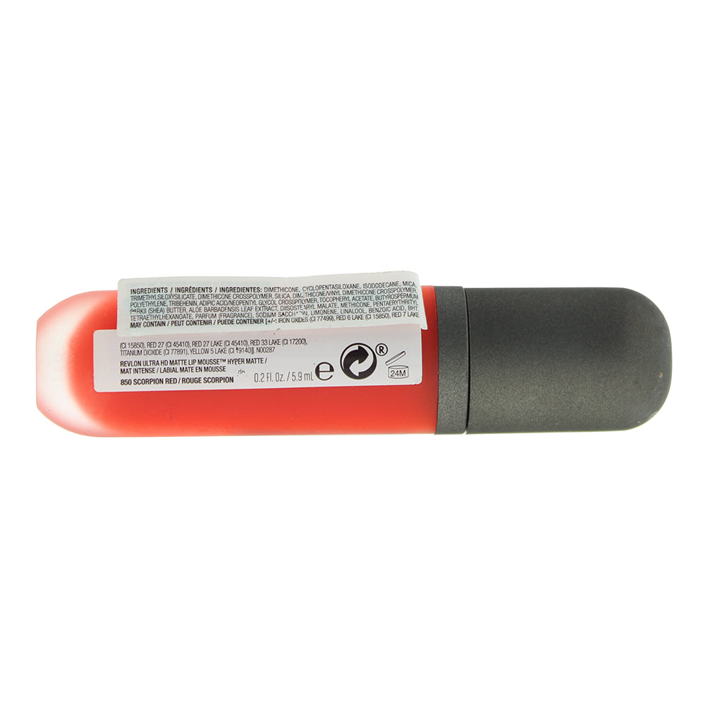 Revlon Ultra Hd Matte Lip Mousse 850 Scorpion Red Liquid Lipstick 5.9ml