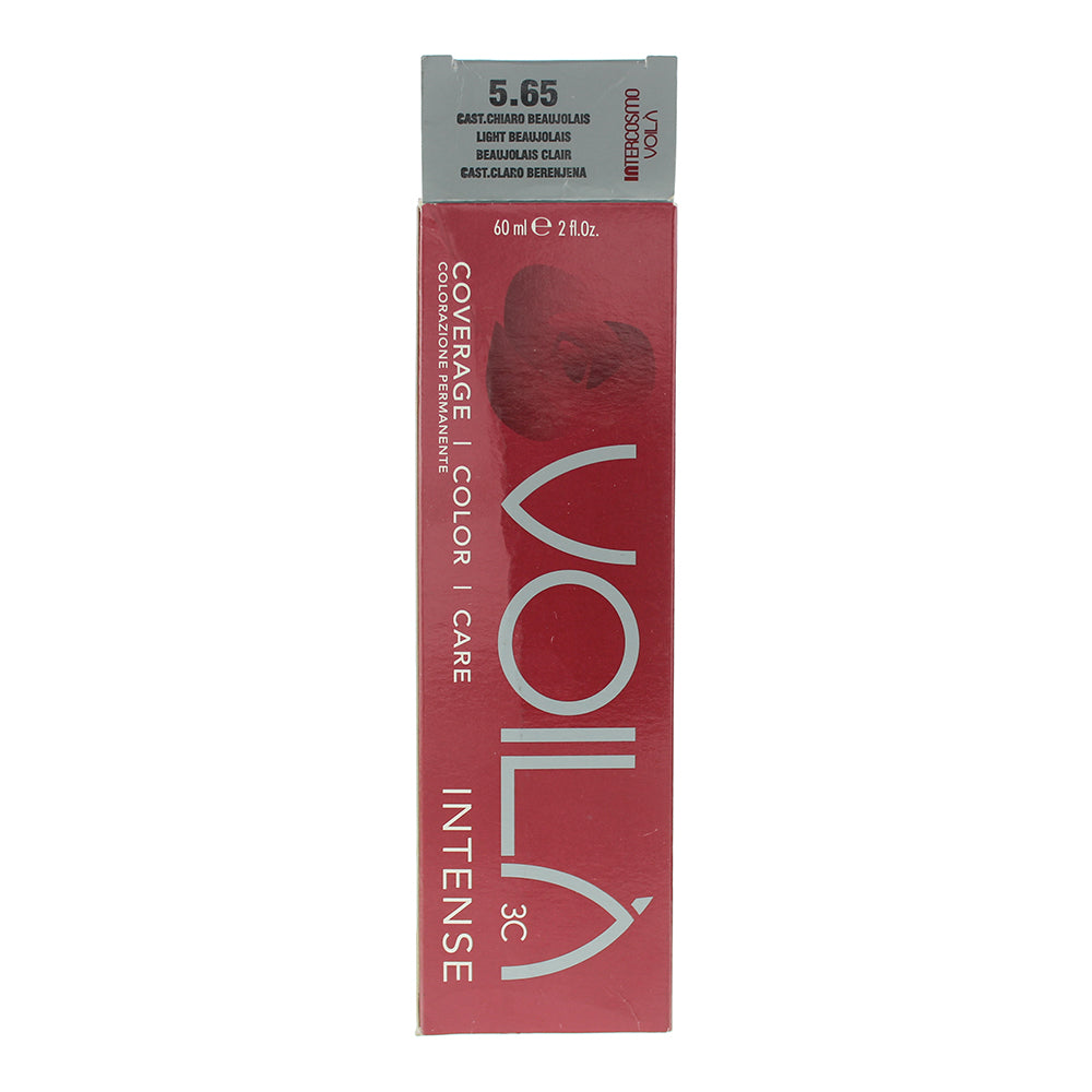 Intercosmo Voilà 3C Intense 5.65 Light Beaujolais Hair Colour 60ml - Box