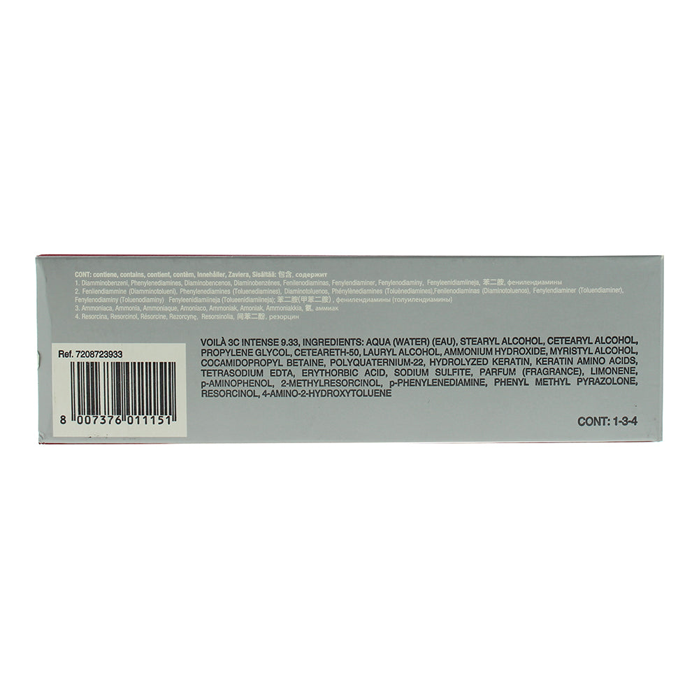 Intercosmo Voilà 3C Intense 9.33 Very Light Intense Golden Blonde Hair Colour 