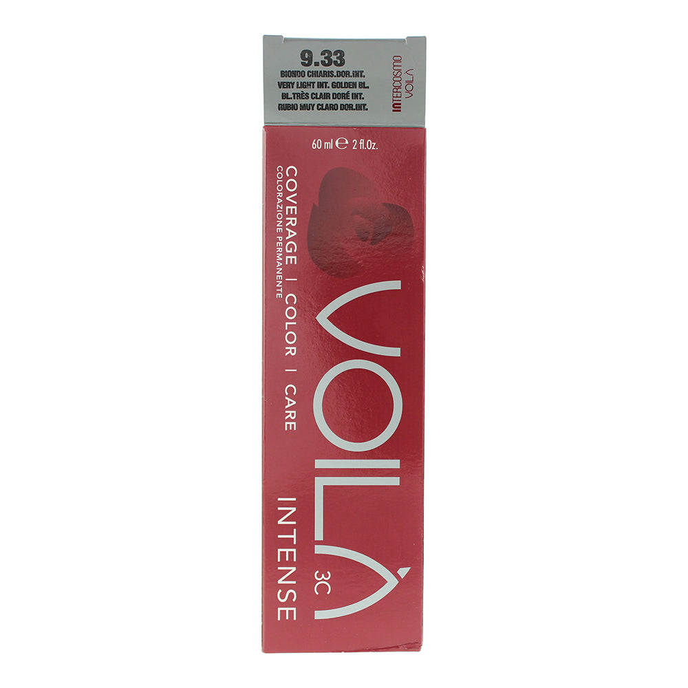 Intercosmo Voilà 3C Intense 9.33 Very Light Intense Golden Blonde Hair Colour  - Box