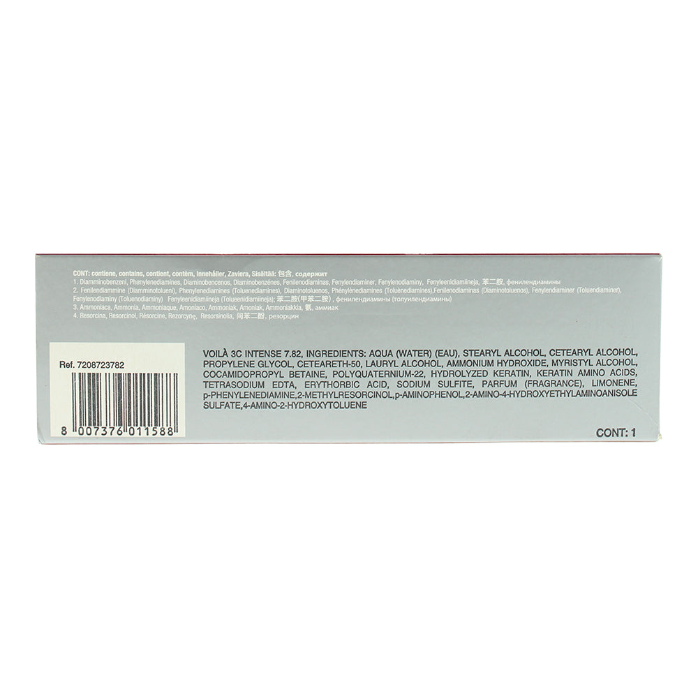 Intercosmo Voilà 3C Intense 7.82 Iridescent Brown Medium Blonde Hair Colour 60ml - Ingredients