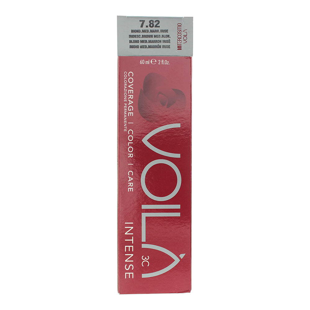 Intercosmo Voilà 3C Intense 7.82 Iridescent Brown Medium Blonde Hair Colour 60ml - Box