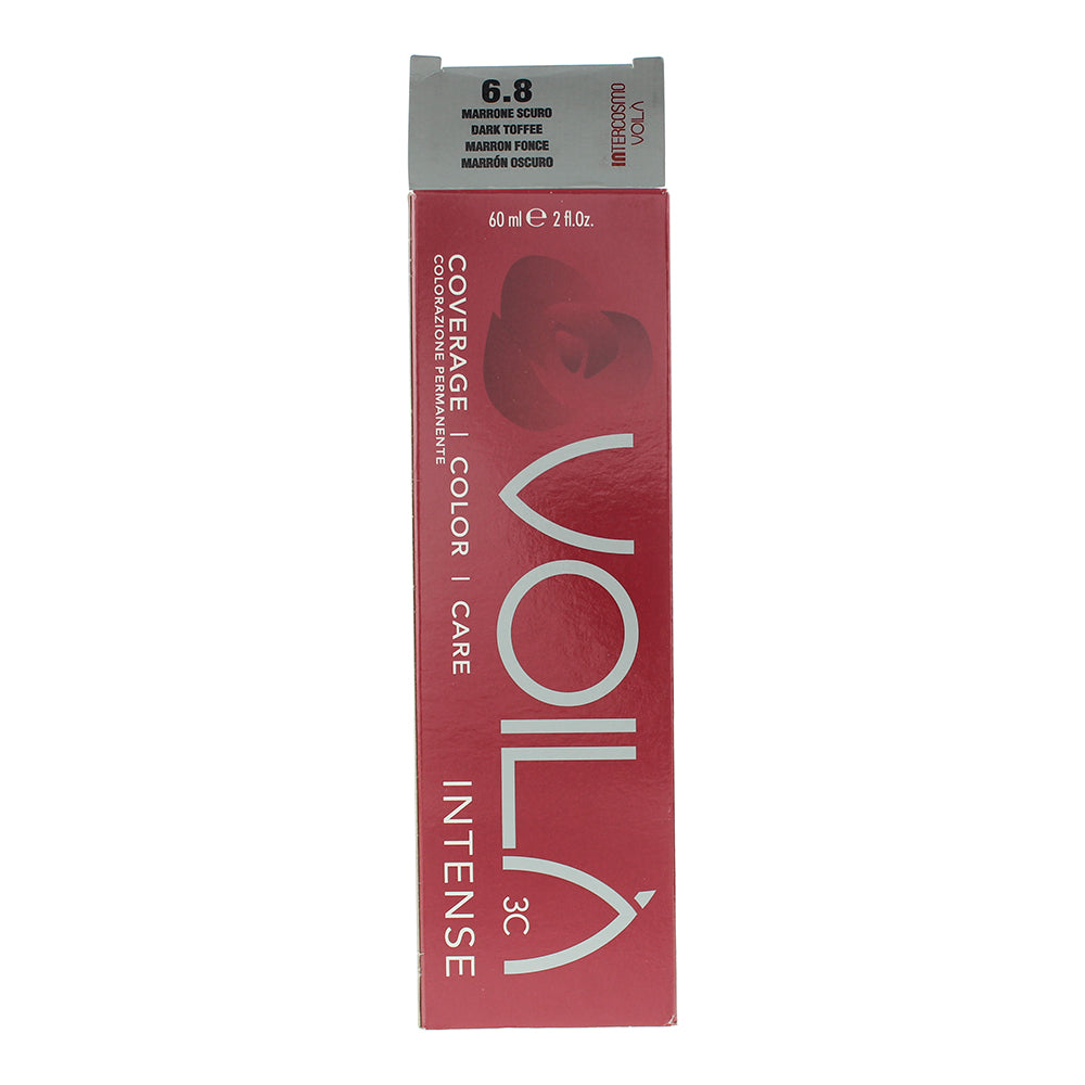 Intercosmo Voilà 3C Intense 6.8 Dark Toffee Hair Colour 60ml - Box