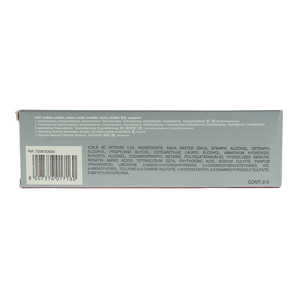 Intercosmo Voilà 3C Intense 5.55 Light Brown Intense Mahogany Hair Colour 60ml