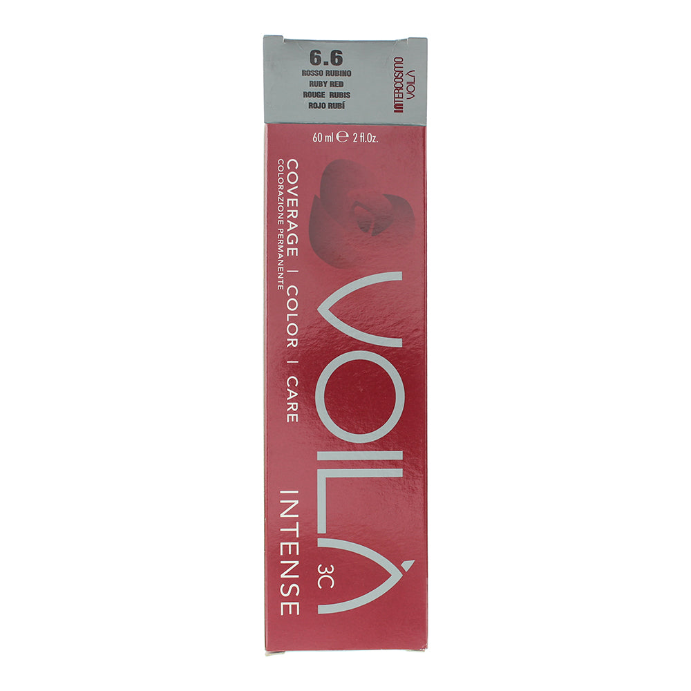 Intercosmo Voilà 3C Intense 6.6 Ruby Red Hair Colour 60ml - Box