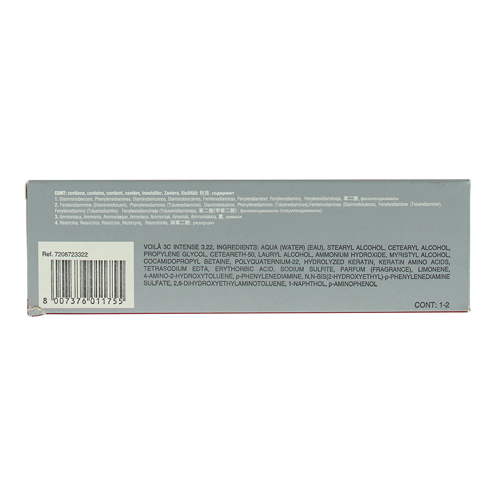 Intercosmo Voilà 3C Intense 3.22 Dark Brown Intense Purple Hair Colour 60ml