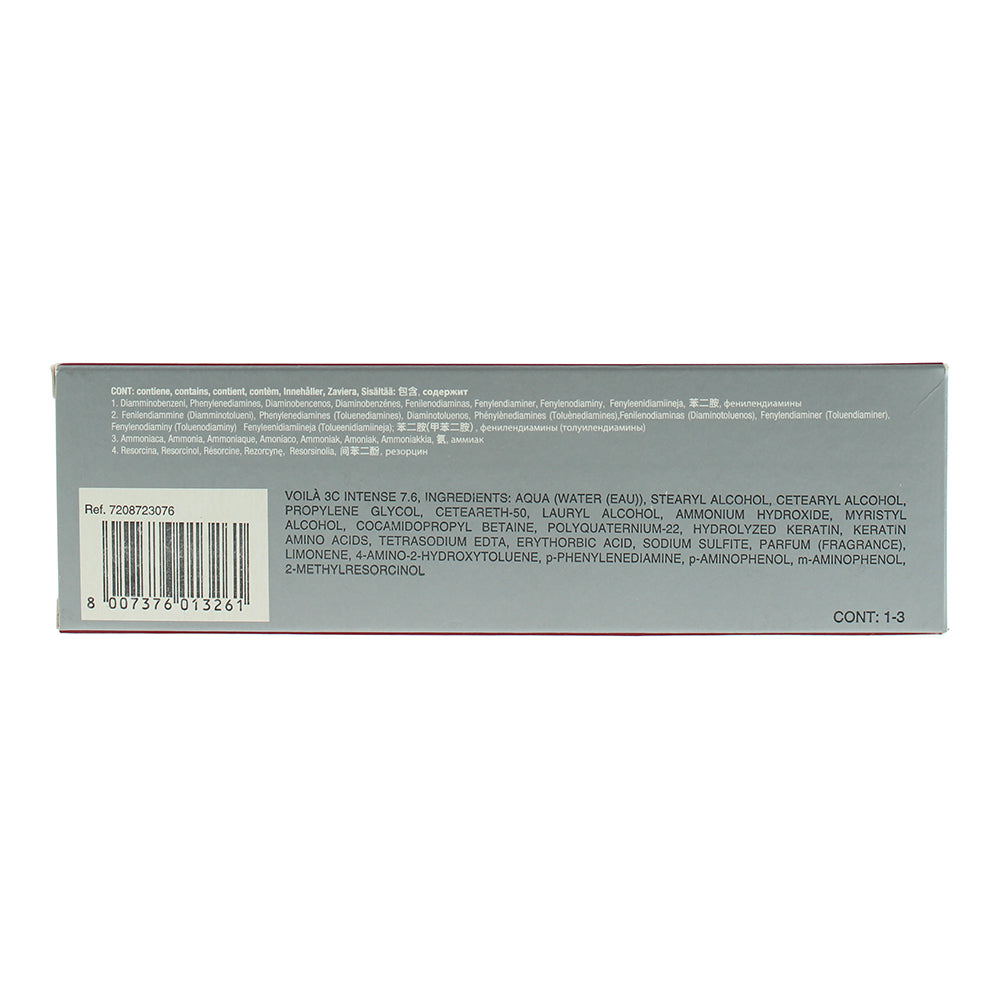 Intercosmo Voilà 3C Intense 7.6 Renaissance Red Hair Colour 60ml