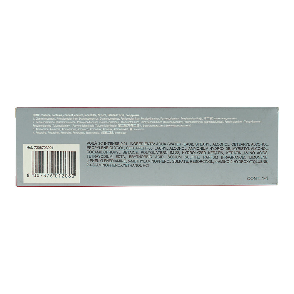Intercosmo Voilà 3C Intense 9.21 Light Blonde Iridescent Pearl Hair Colour 60ml