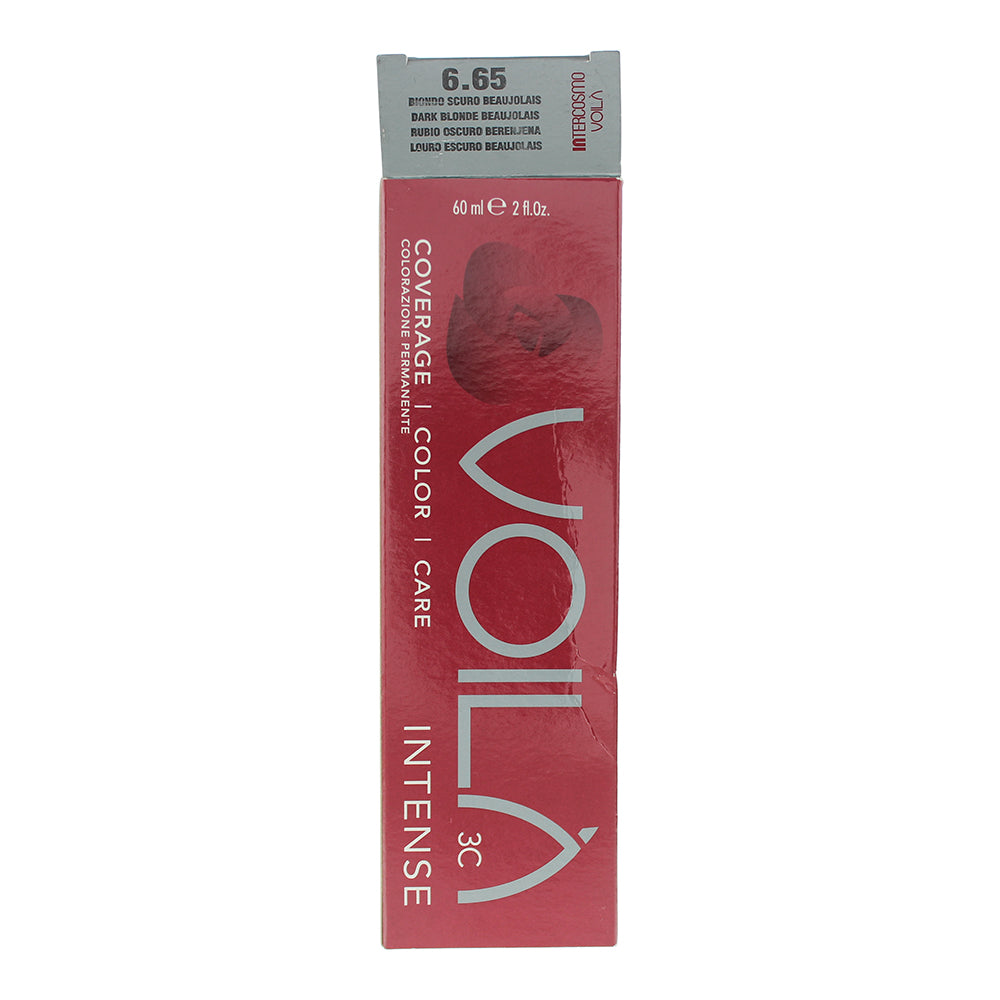 Intercosmo Voilà 3C Intense 6.65 Dark Blonde Beaujolais Hair Colour 60ml - Box
