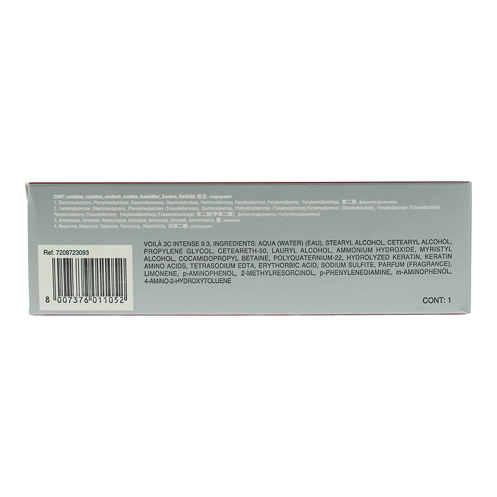 Intercosmo Voilà 3C Intense 9.3 Very Light Golden Blonde Hair Colour 60ml
