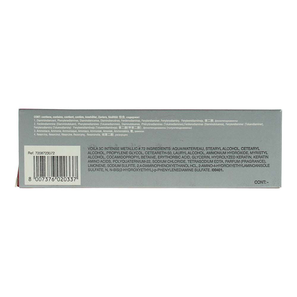 Intercosmo Voilà 3C Intense #.72 Blue Sapphire Hair Colour 60ml