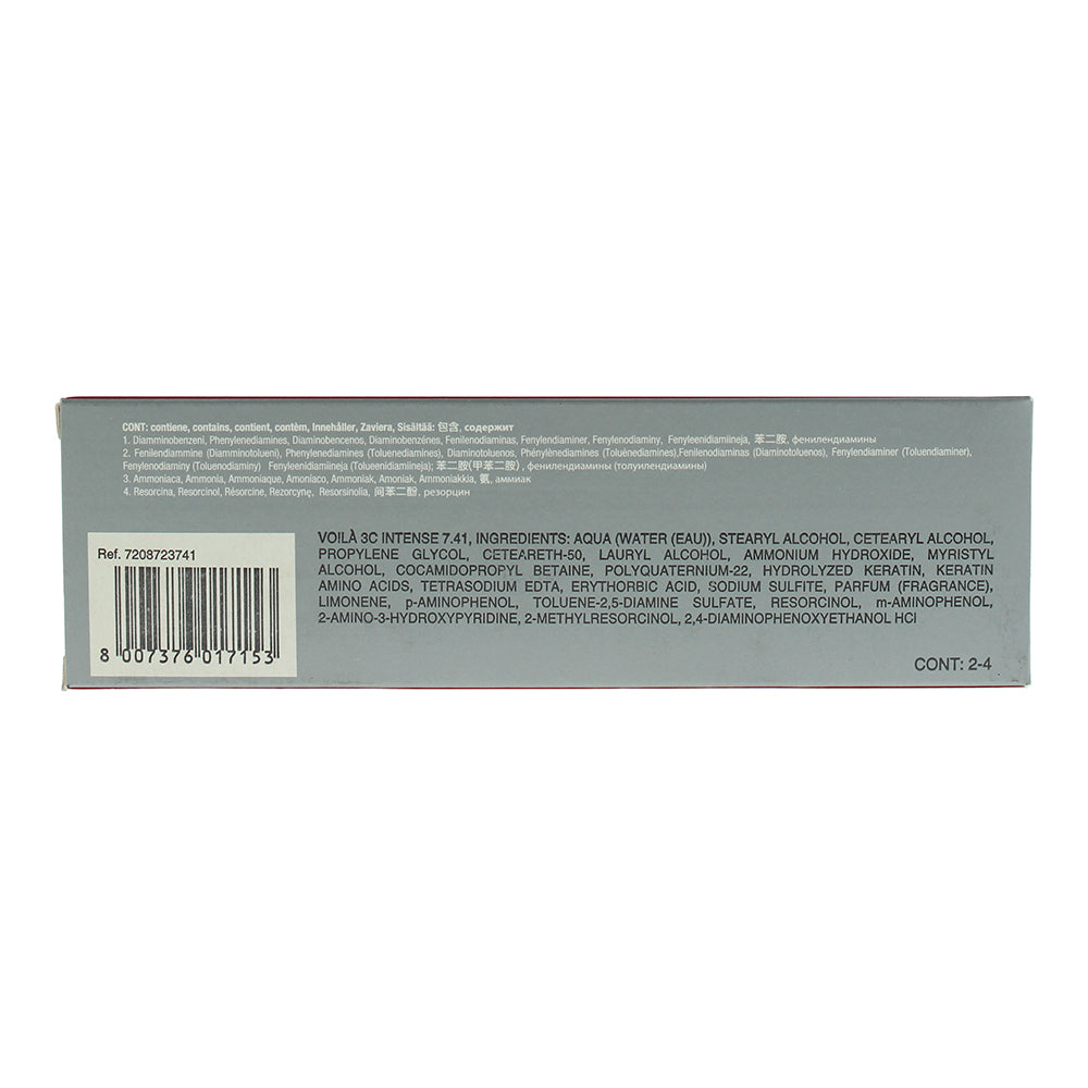 Intercosmo Voilà 3C Intense 7.41 Medium Blonde Amber Hair Colour 60ml