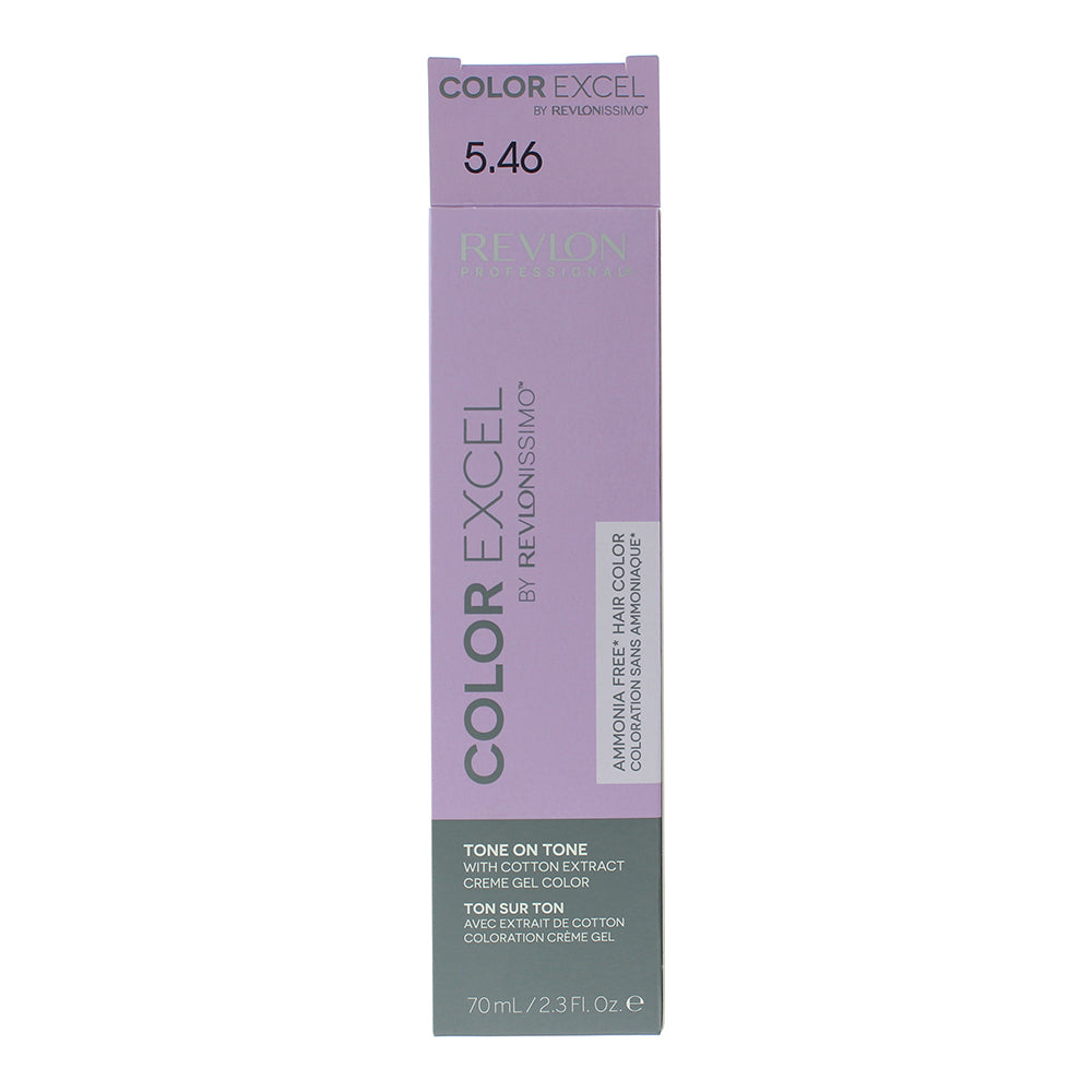 Revlon Color Excel 5.46 Light Copper Red Brown Hair Colour 70ml - Box