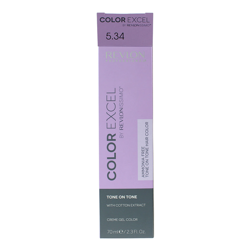 Revlon Color Excel 5.34 Light Golden Copper Brown Hair Colour 70ml - Box