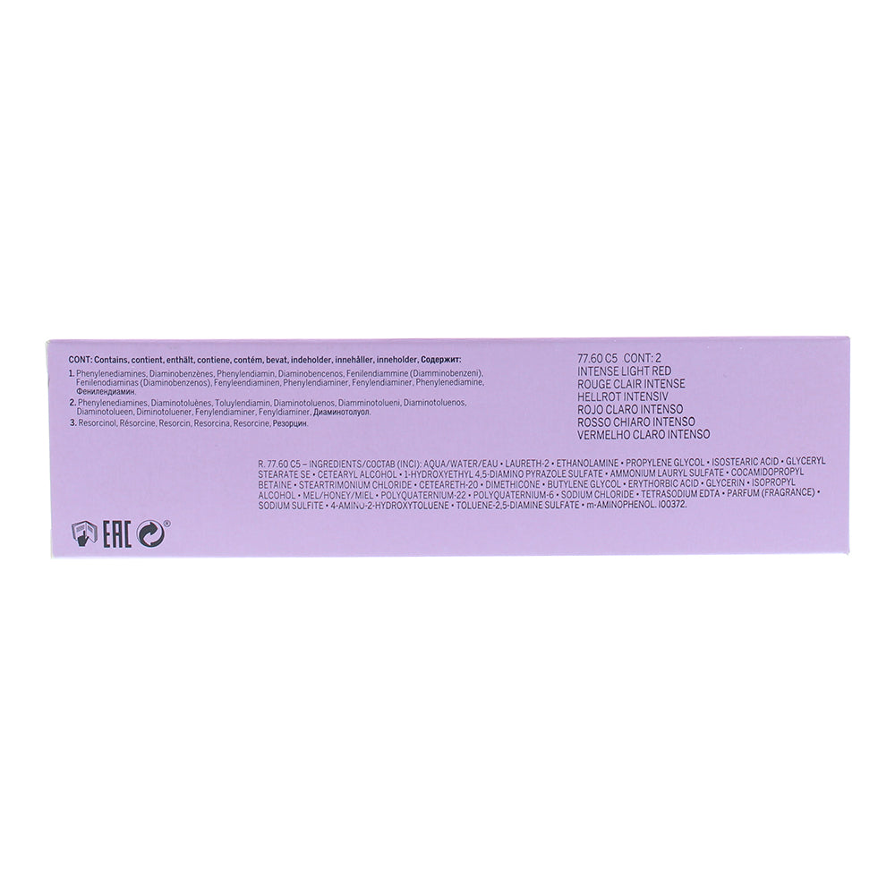 Revlon Color Excel 77.60 C5 Intense Light Red Hair Colour 70ml - Ingredients