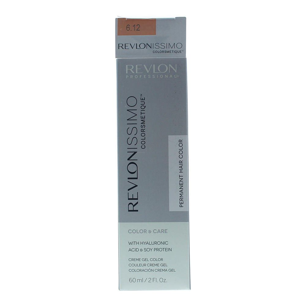 Revlon Revlonissimo Colorsmetique 6.12 Dark Pearly Blonde Hair Colour 60ml - Box