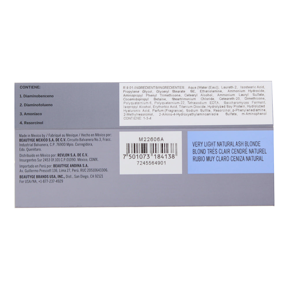 Revlon Revlonissimo Colorsmetique 9.01 Very Light Natural Ash Blonde Hair Colour