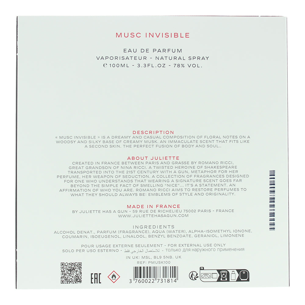 Juliette Has A Gun Musc Invisible Eau de Parfum 100ml