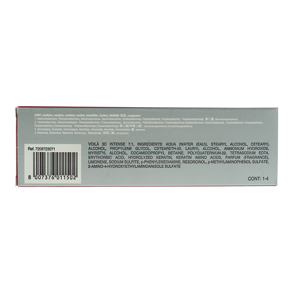 Intercosmo Voilà 3C Intense 7.1 Medium Ash Blonde Hair Colour 60ml