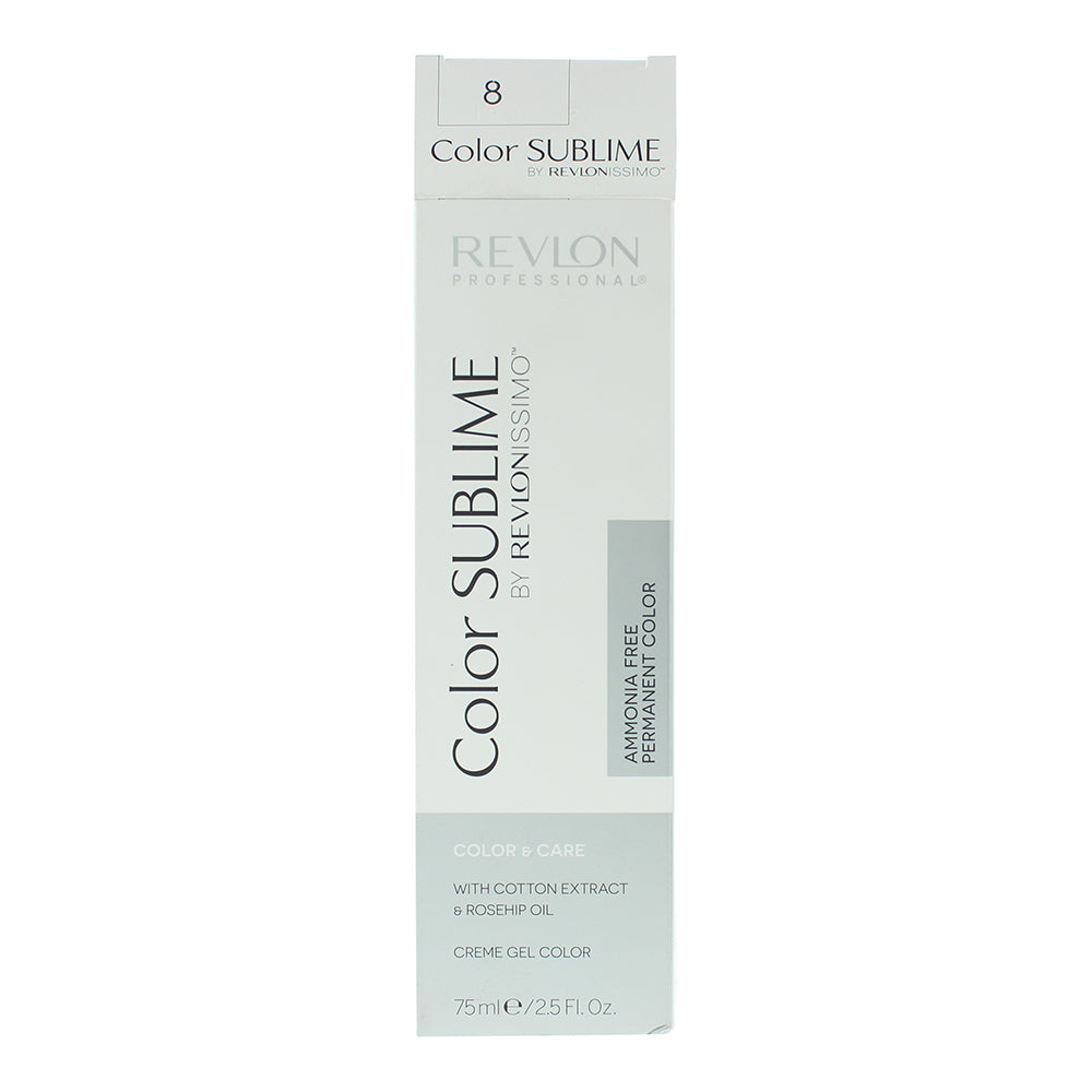 Revlon Color Sublime 8 Light Blonde Hair Colour 75ml - Box