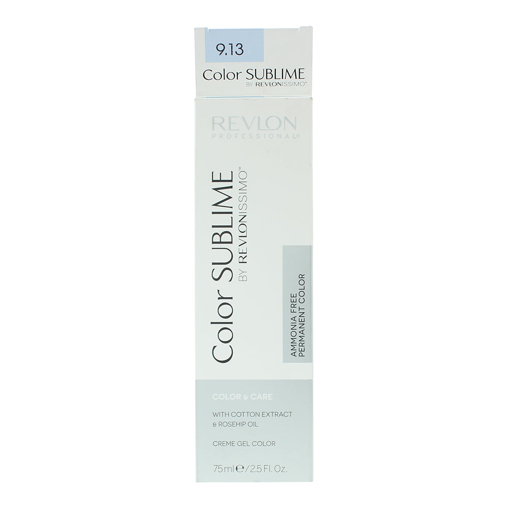 Revlon Color Sublime 9.13 Very Light Ash Gold Blonde Hair Colour 75ml - Box