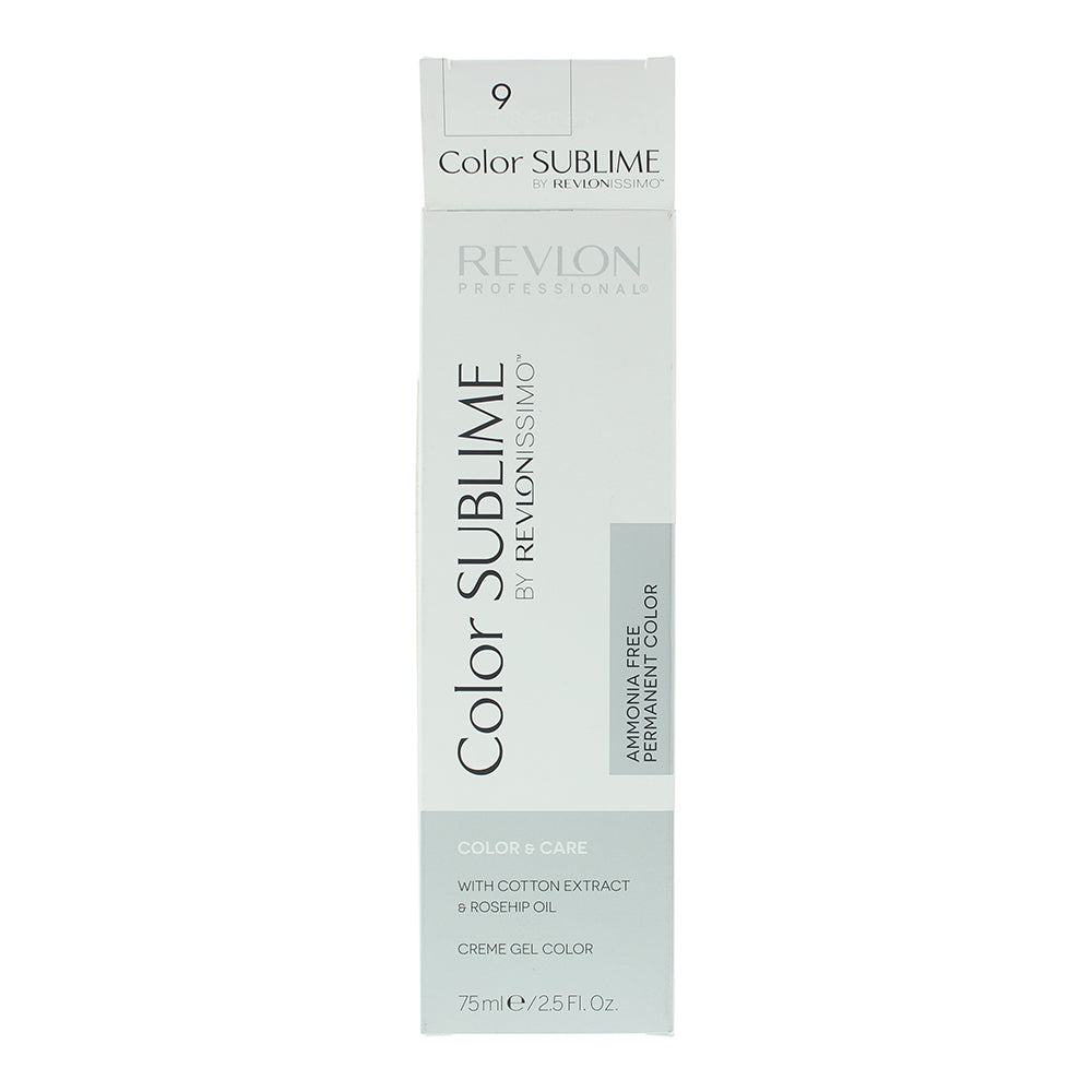 Revlon Color Sublime 9 Very Light Blonde Hair Colour 75ml - Box