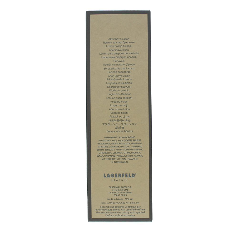 Karl Lagerfeld Classic Aftershave Lotion 100ml
