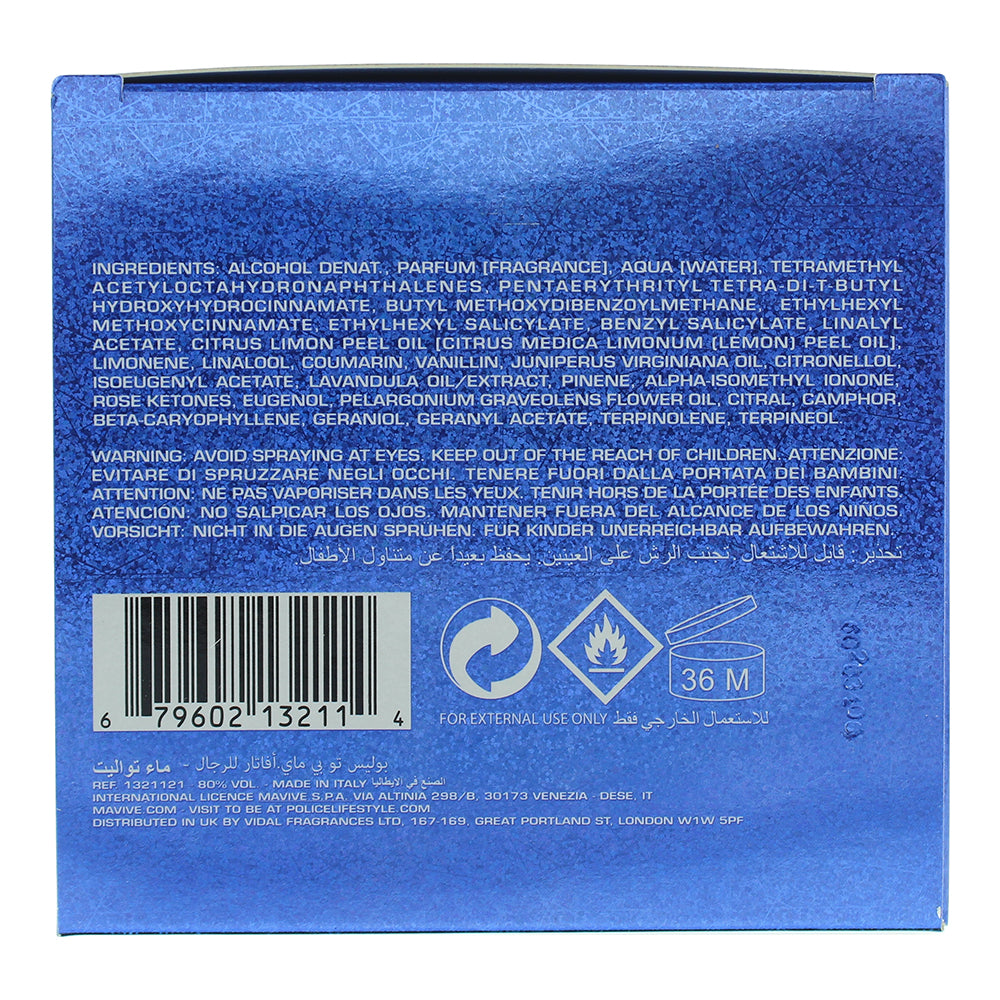 Police To Be My Avatar For Man Eau de Toilette 125ml - Ingredients