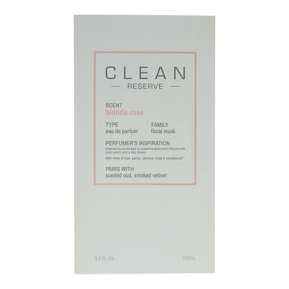 Clean Reserve Blonde Rose Eau de Parfum 100ml - Box