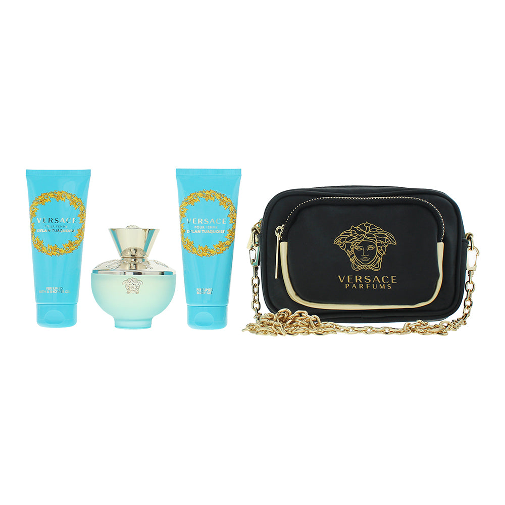 Versace Dylan Turquoise 4 Piece Gift Set: Eau de Toilette 100ml - Bath And Showe - Product