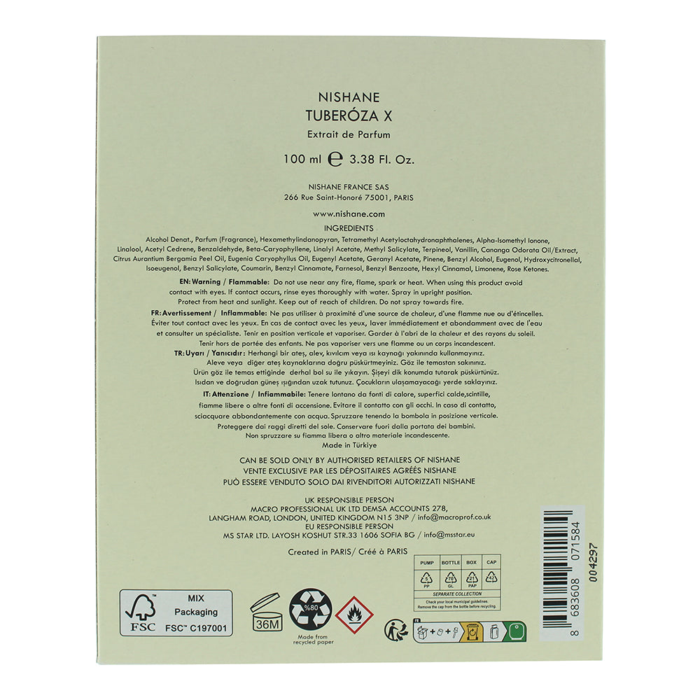 Nishane Tuberóza X Extrait de Parfum 100ml