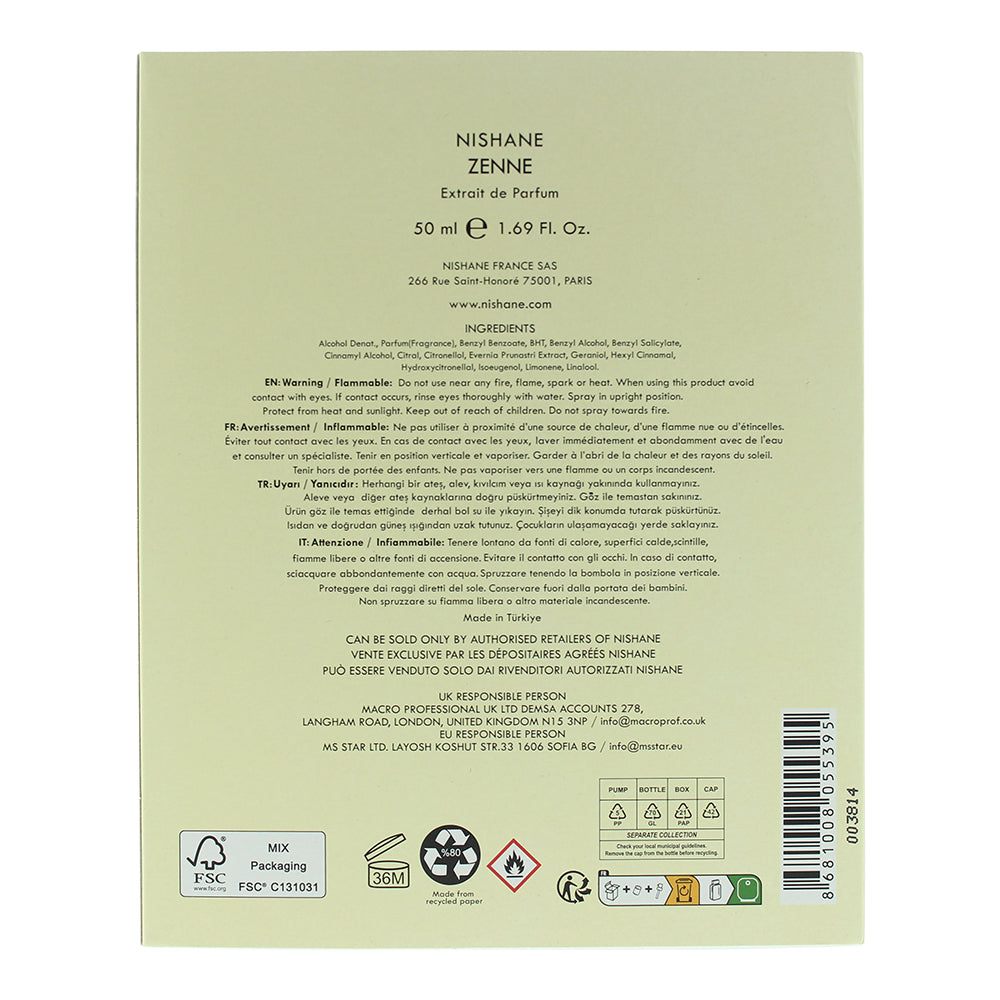 Nishane Zenne Extrait de Parfum 50ml