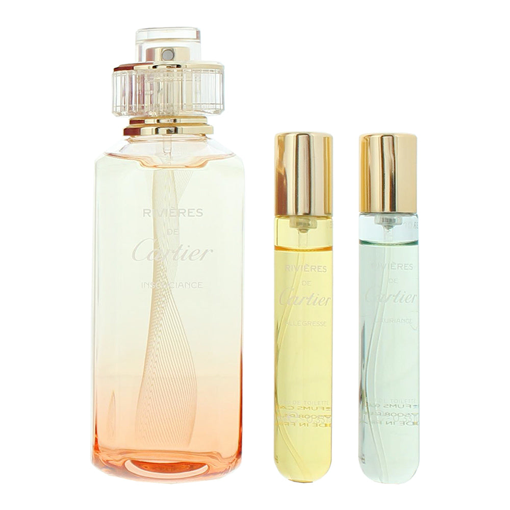 Cartier Rivières De Cartier Insouciance 3 Piece Gift Set: Eau de Toilette 100ml  - Product