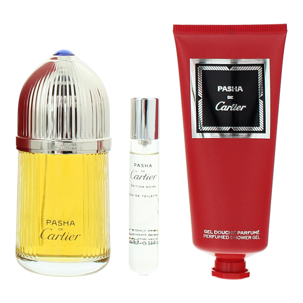 Cartier Pasha De Cartier 3 Piece Gift Set: Parfum 100ml - Eau de Toilette 10ml - - Product