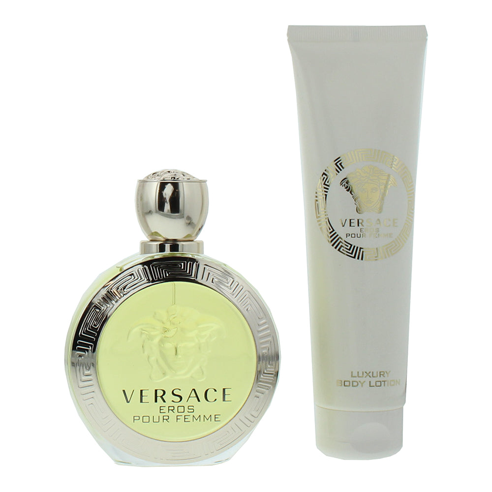 Versace Eros Pour Femme 2 Piece Gift Set: Eau de Toilette 100ml - Body Lotion 15 - Product