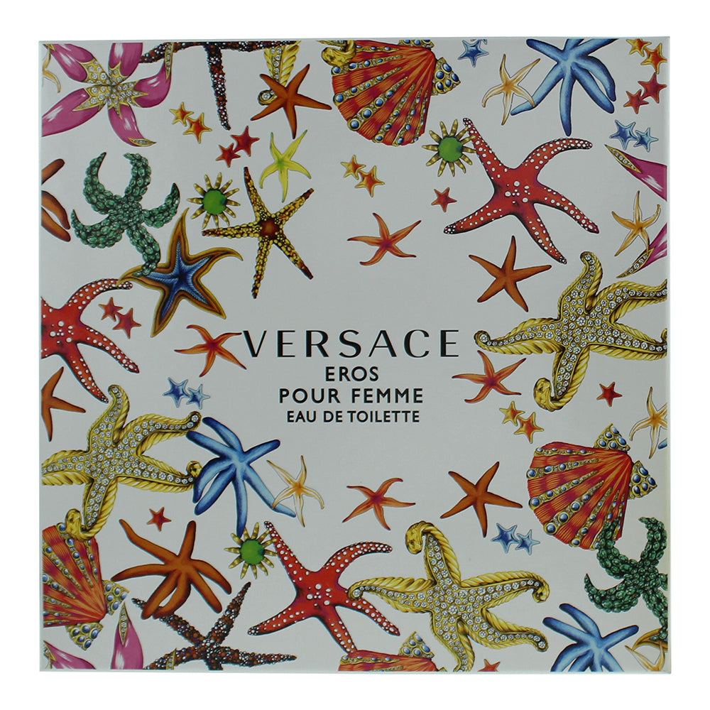 Versace Eros Pour Femme 2 Piece Gift Set: Eau de Toilette 100ml - Body Lotion 15 - Box