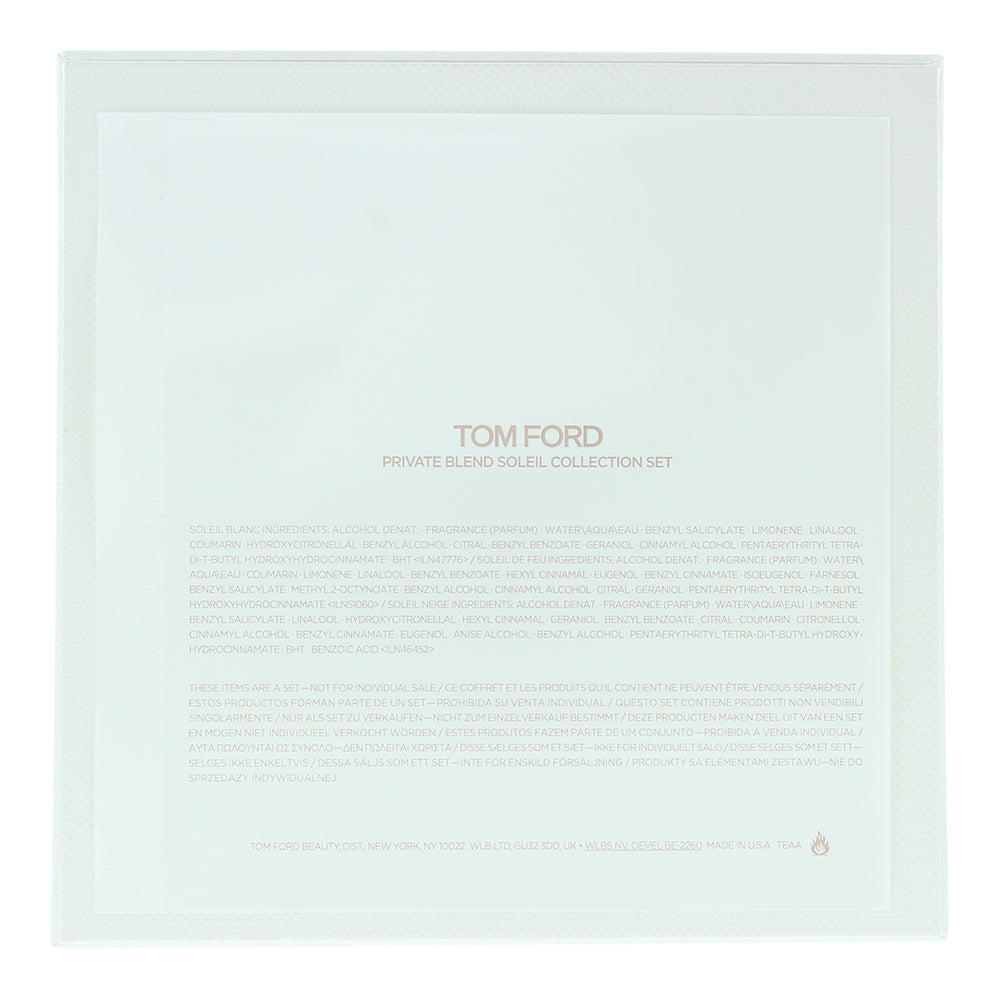 Tom Ford Private Blend Soleil Collection 3 Piece Gift Set: Eau de Parfum 3 x 10m