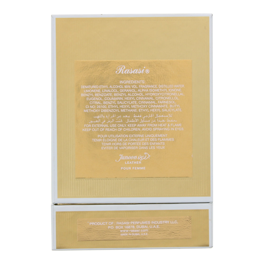 Rasasi Junoon Leather Eau de Parfum 50ml