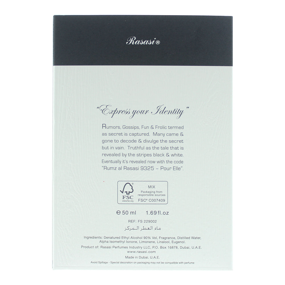 Rasasi Rumz Al Rasasi 9325 Pour Elle Eau de Parfum 50ml