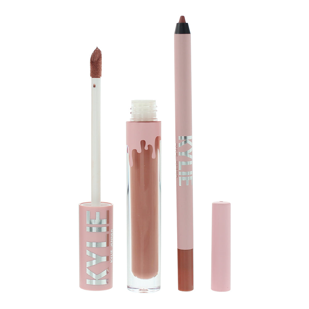Kylie By Kylie Jenner Matte Lip Kit 802 Candy K 2 Piece Gift Set: Liquid Lipstic - Product